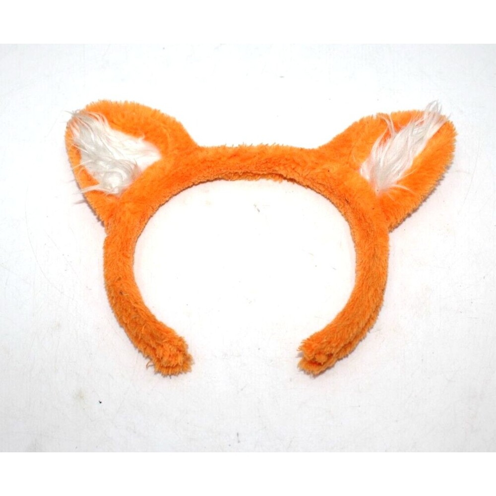 Great Wolf Lodge Ears Howl-O-Ween Headband Fuzzy Plush Orange Standard Regular